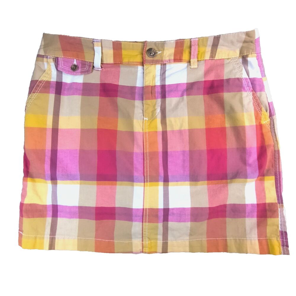 Spring Skort Pink Plaid Skirt Shorts Pickleball Golf Preppy Y2K Size 8 Sonoma